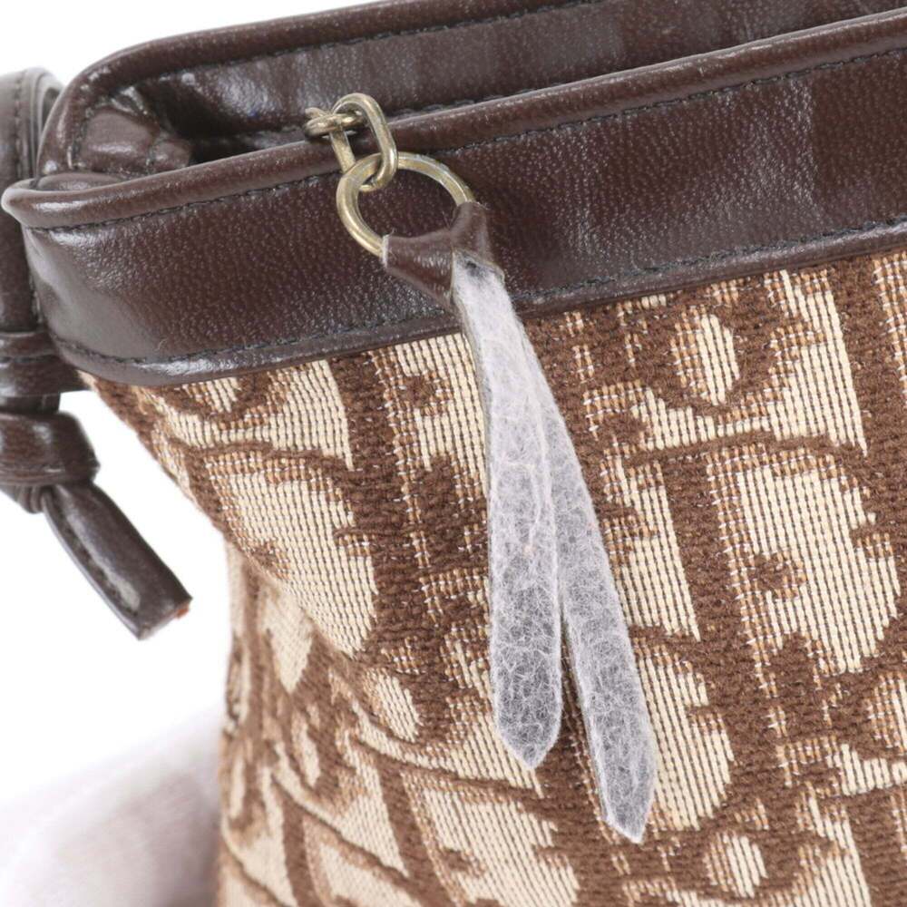 CHRISTIAN DIOR Vintage Brown Leather Trotter Shoulder Bag - Picture 8 of 9